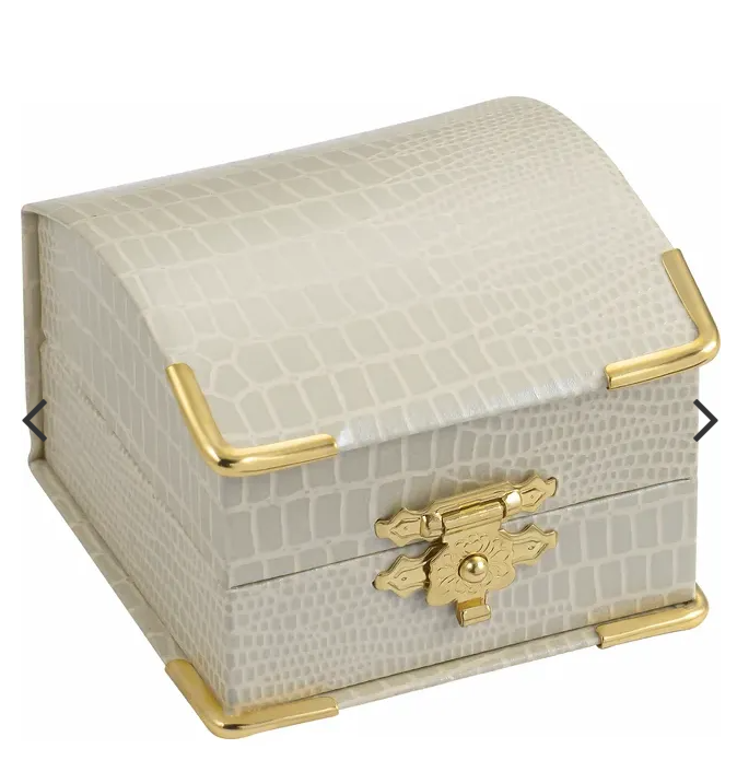 Domed Lid Royal Oyster Single Ring Box