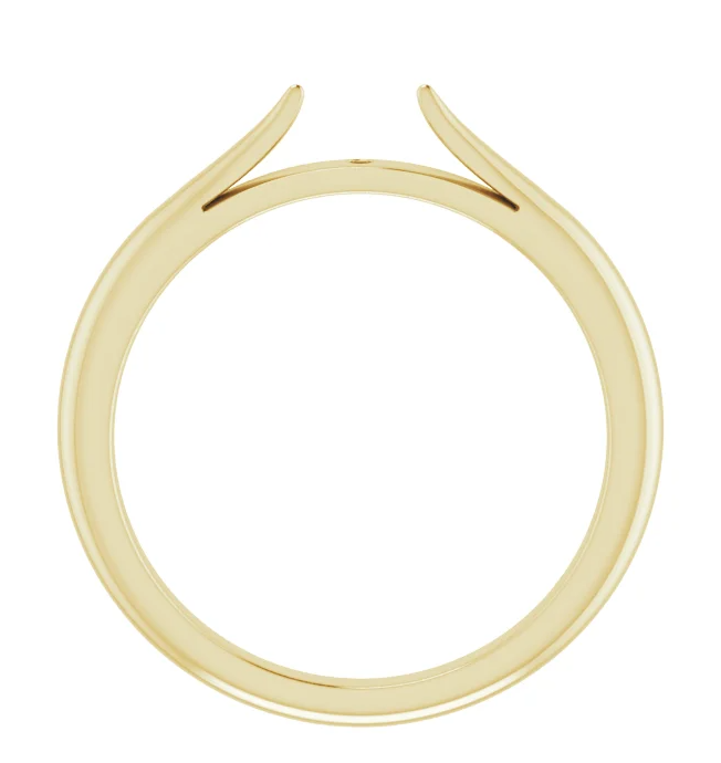18K Yellow 4 mm span Cathedral Peg Shank