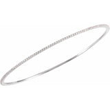 1 Carat Total Weight Diamond Stackable Bangle 8" Bracelet