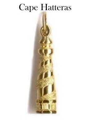 1" North Carolina Lighthouse Three Dimensional Charm