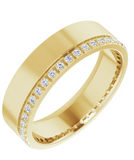 14K Yellow 1/3 CTW Natural Diamond Accented Band