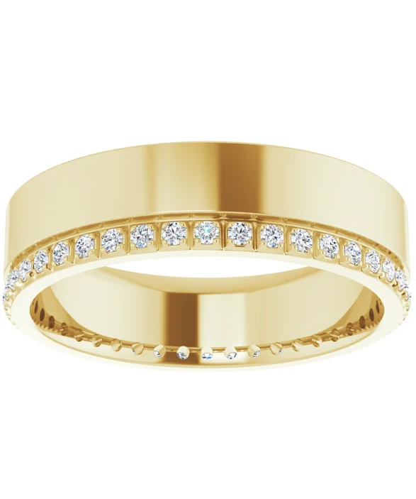 14K Yellow 1/3 CTW Natural Diamond Accented Band