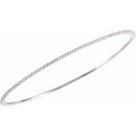 1 Carat Total Weight Diamond Stackable Bangle 8" Bracelet