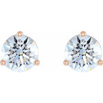 Lab-Grown Diamond Martini Stud Earrings with Screw Backs