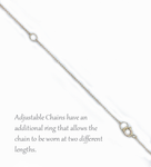 5mm 14k A-Z Initial Pendant on 14" to 16" Adjustable Chain