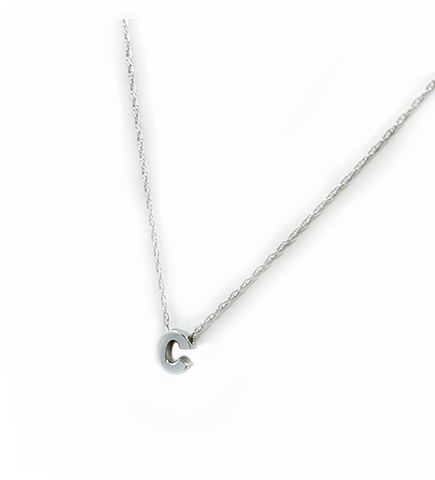 5mm 14k A-Z Initial Pendant on 16" Chain